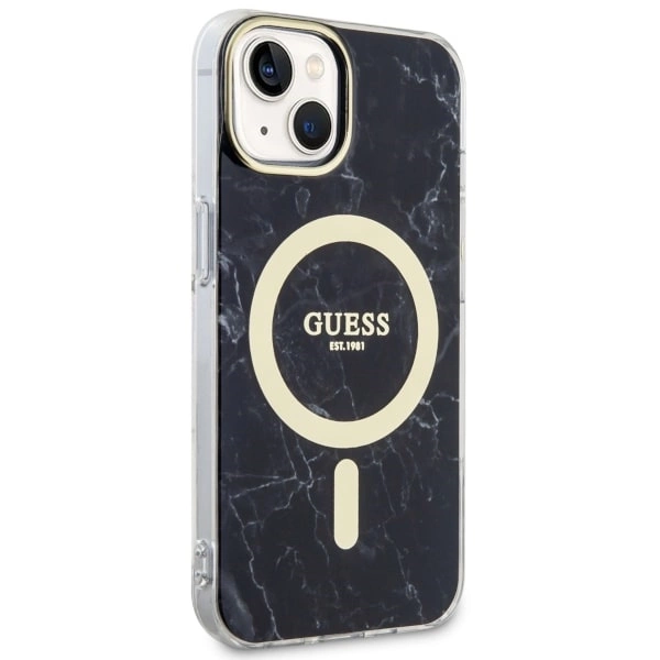 Guess GUHMP14MPCUMAK iPhone 14 Plus 6.7" black/black hardcase Marble MagSafeeng