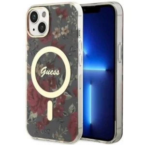Guess Flower MagSafe case for iPhone 14 - greeneng