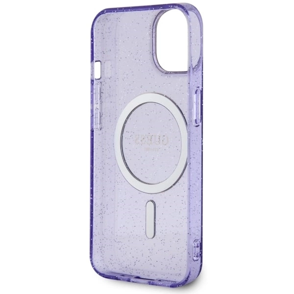 Guess Glitter Gold MagSafe case for iPhone 14 - purpleeng