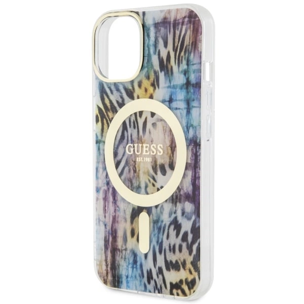 Guess Leopard MagSafe case for iPhone 14 - blueeng