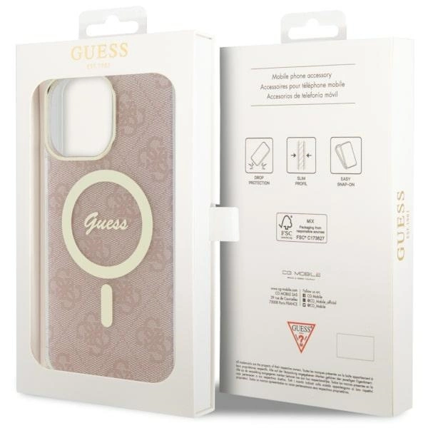 Guess 4G MagSafe case for iPhone 14 Pro Max - pinkeng