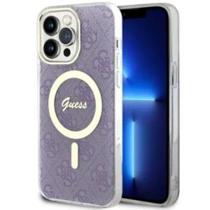 Guess GUHMP14XH4STU iPhone 14 Pro Max 6.7" purple/purple hardcase 4G MagSafeeng