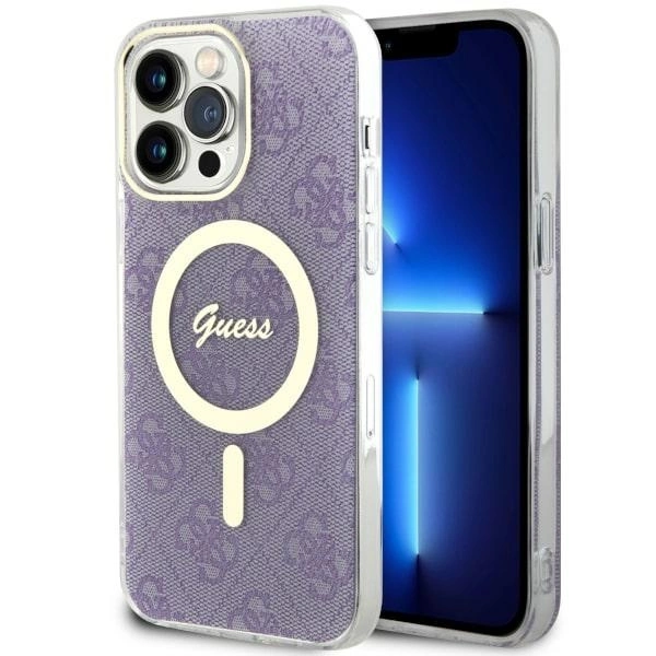 Guess GUHMP14XH4STU iPhone 14 Pro Max 6.7" purple/purple hardcase 4G MagSafeeng
