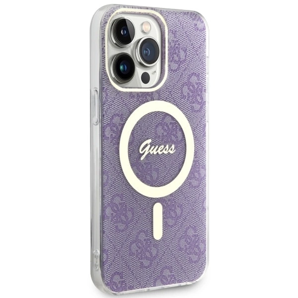 Guess GUHMP14XH4STU iPhone 14 Pro Max 6.7" purple/purple hardcase 4G MagSafeeng