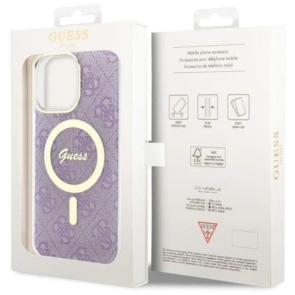 Guess GUHMP14XH4STU iPhone 14 Pro Max 6.7" purple/purple hardcase 4G MagSafeeng