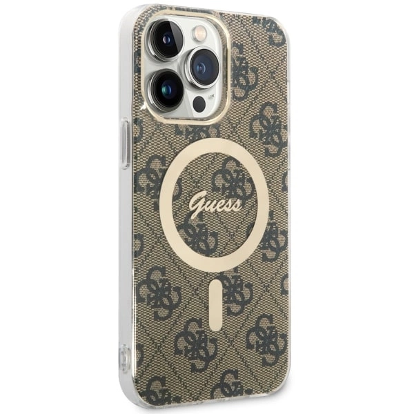 Guess GUHMP14XH4STW iPhone 14 Pro Max 6.7" brown/brown hardcase 4G MagSafeeng