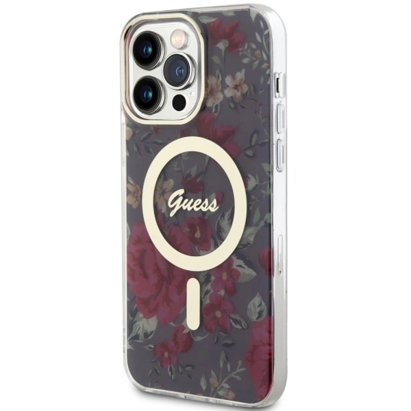 Guess GUHMP14XHCFWSA iPhone 14 Pro Max 6.7" green/khaki hardcase Flower MagSafeeng