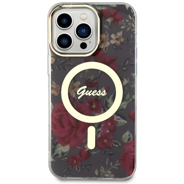 Guess GUHMP14XHCFWSA iPhone 14 Pro Max 6.7" green/khaki hardcase Flower MagSafeeng