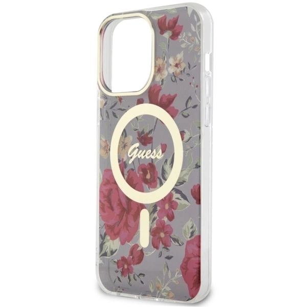 Guess GUHMP14XHCFWSA iPhone 14 Pro Max 6.7" green/khaki hardcase Flower MagSafeeng