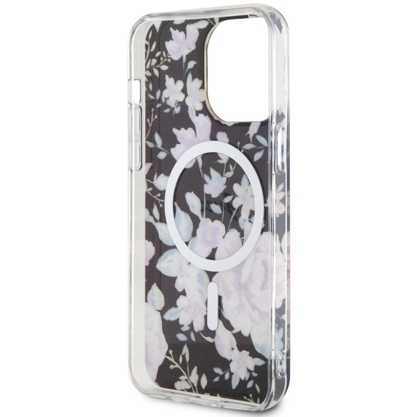 Guess GUHMP14XHCFWSK iPhone 14 Pro Max 6.7" black/black hardcase Flower MagSafeeng