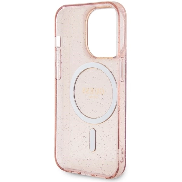 Guess GUHMP14XHCMCGP iPhone 14 Pro Max 6.7" pink/pink hardcase Glitter Gold MagSafeeng