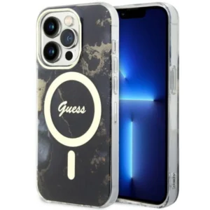 Guess GUHMP14XHTMRSK iPhone 14 Pro Max 6.7" black/black hardcase Golden Marble MagSafeeng