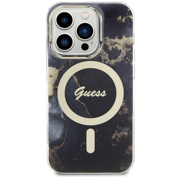 Guess GUHMP14XHTMRSK iPhone 14 Pro Max 6.7" black/black hardcase Golden Marble MagSafeeng