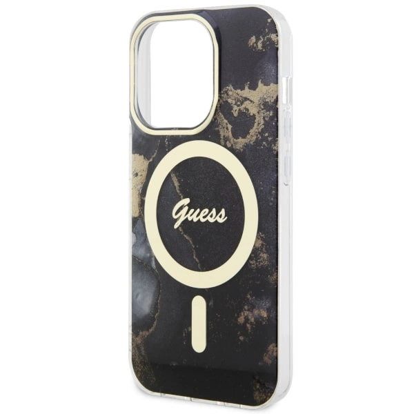 Guess GUHMP14XHTMRSK iPhone 14 Pro Max 6.7" black/black hardcase Golden Marble MagSafeeng