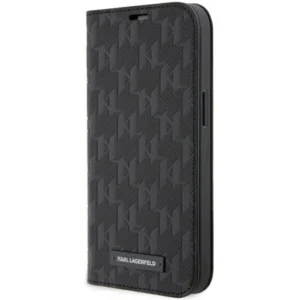 Karl Lagerfeld KLBKP14LSAKLHPK iPhone 14 Pro 6.1" bookcase black/black Saffiano Monogrameng