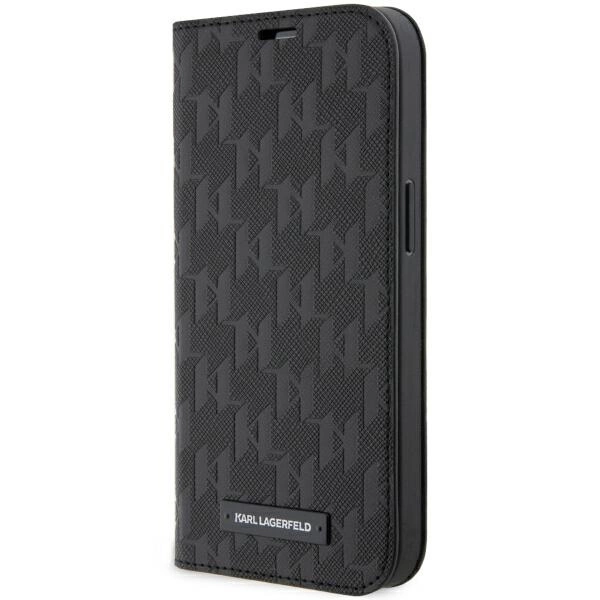 Karl Lagerfeld KLBKP14LSAKLHPK iPhone 14 Pro 6.1" bookcase black/black Saffiano Monogrameng