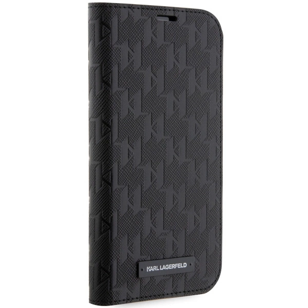 Karl Lagerfeld KLBKP14LSAKLHPK iPhone 14 Pro 6.1" bookcase black/black Saffiano Monogrameng