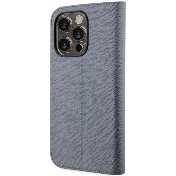 Karl Lagerfeld KLBKP14LSANKCPG iPhone 14 Pro 6.1" bookcase silver/silver Saffiano Karl & Choupetteeng