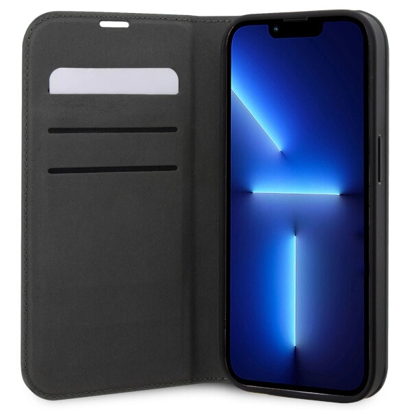Karl Lagerfeld KLBKP14LSANKCPG iPhone 14 Pro 6.1" bookcase silver/silver Saffiano Karl & Choupetteeng