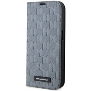 Karl Lagerfeld KLBKP14XSAKLHPG iPhone 14 Pro Max 6.7" bookcase silver/silver Saffiano Monogrameng