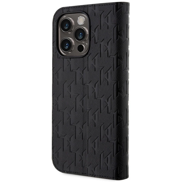 Karl Lagerfeld KLBKP14XSAKLHPK iPhone 14 Pro Max 6.7" bookcase black/black Saffiano Monogrameng