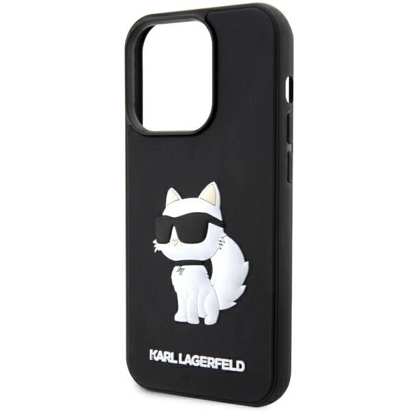 Karl Lagerfeld KLHCP14L3DRKHNK iPhone 14 Pro 6.1" black/black hardcase Rubber Choupette 3Deng