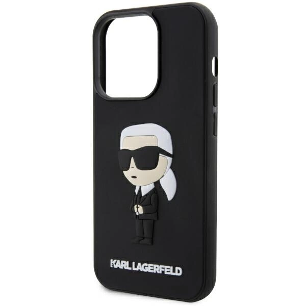 Karl Lagerfeld KLHCP14L3DRKINK iPhone 14 Pro 6.1" black/black hardcase Rubber Ikonik 3Deng
