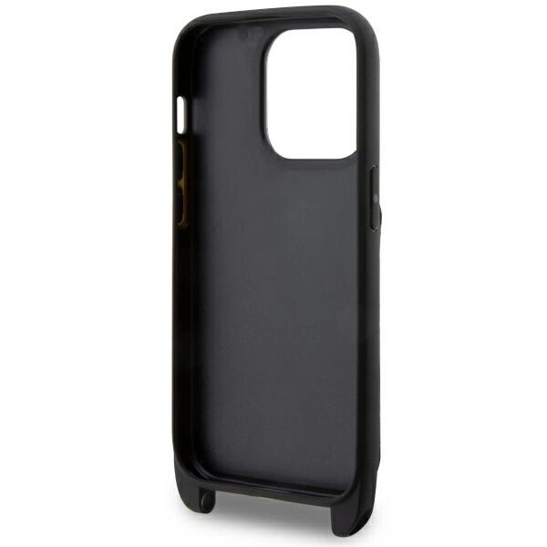 Karl Lagerfeld KLHCP14LCSAKHPKK iPhone 14 Pro 6.1" hardcase black/black Crossbody Saffiano Monogram Ikonikeng