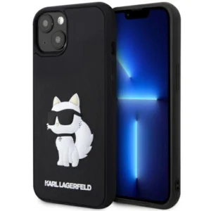 Karl Lagerfeld KLHCP14S3DRKHNK iPhone 14 6.1" black/black hardcase Rubber Choupette 3Deng
