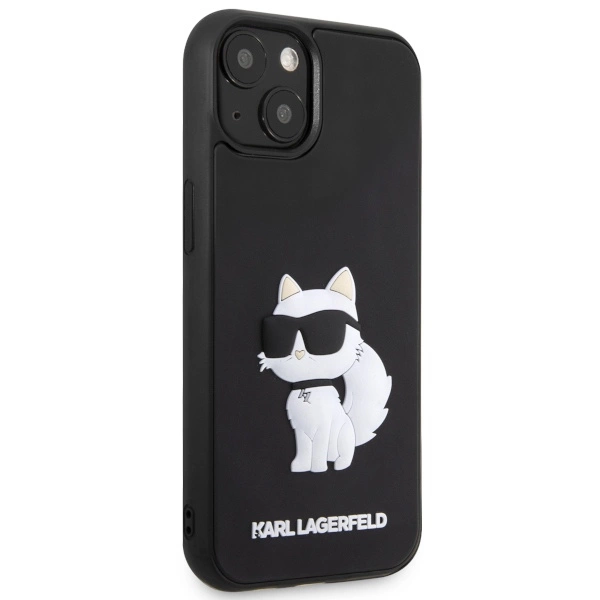Karl Lagerfeld KLHCP14S3DRKHNK iPhone 14 6.1" black/black hardcase Rubber Choupette 3Deng
