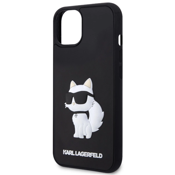 Karl Lagerfeld KLHCP14S3DRKHNK iPhone 14 6.1" black/black hardcase Rubber Choupette 3Deng