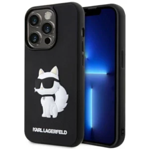 Karl Lagerfeld KLHCP14X3DRKHNK iPhone 14 Pro Max 6.7" black/black hardcase Rubber Choupette 3Deng