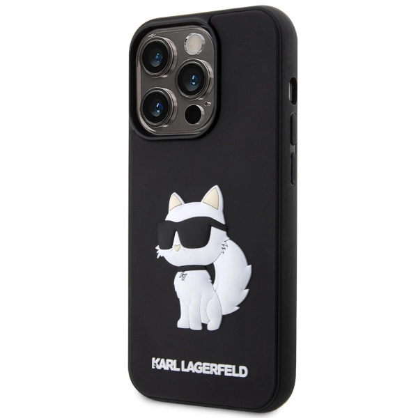 Karl Lagerfeld KLHCP14X3DRKHNK iPhone 14 Pro Max 6.7" black/black hardcase Rubber Choupette 3Deng