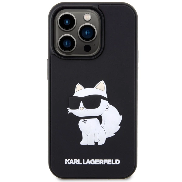 Karl Lagerfeld KLHCP14X3DRKHNK iPhone 14 Pro Max 6.7" black/black hardcase Rubber Choupette 3Deng