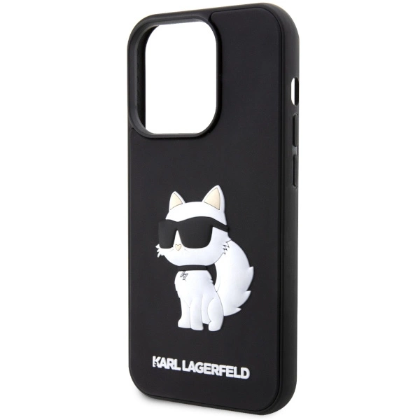Karl Lagerfeld KLHCP14X3DRKHNK iPhone 14 Pro Max 6.7" black/black hardcase Rubber Choupette 3Deng