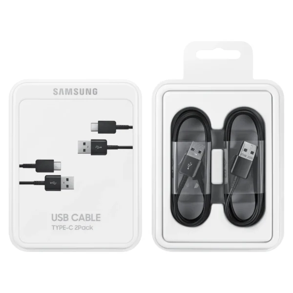 Samsung USB C cable 480Mbps 5A 1.5m (EP-DG930MBEGWW) - black (set of 2)eng