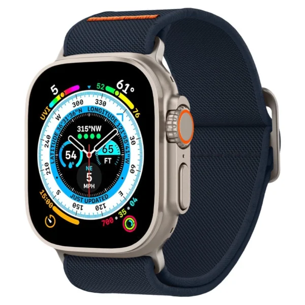 Spigen Fit Lite Ultra Strap for Apple Watch 4/5/6/7/8/9/SE/Ultra (42/44/45/49 mm) - Navy Blueeng