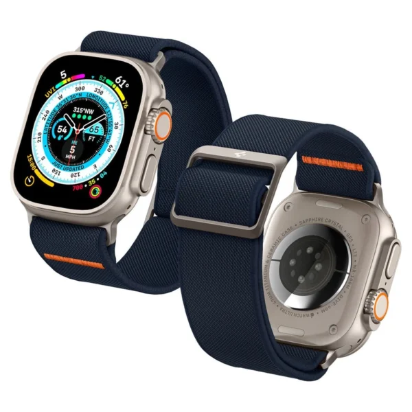 Spigen Fit Lite Ultra Strap for Apple Watch 4/5/6/7/8/9/SE/Ultra (42/44/45/49 mm) - Navy Blueeng