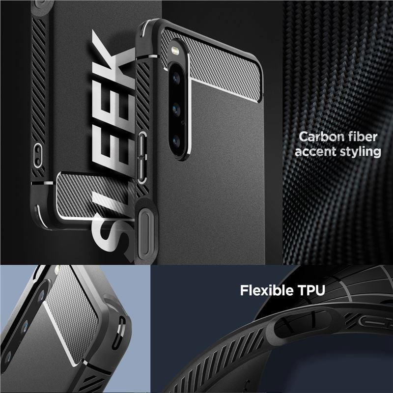 Spigen Rugged Armor Case for Sony Xperia 1 V - Matte Blackeng