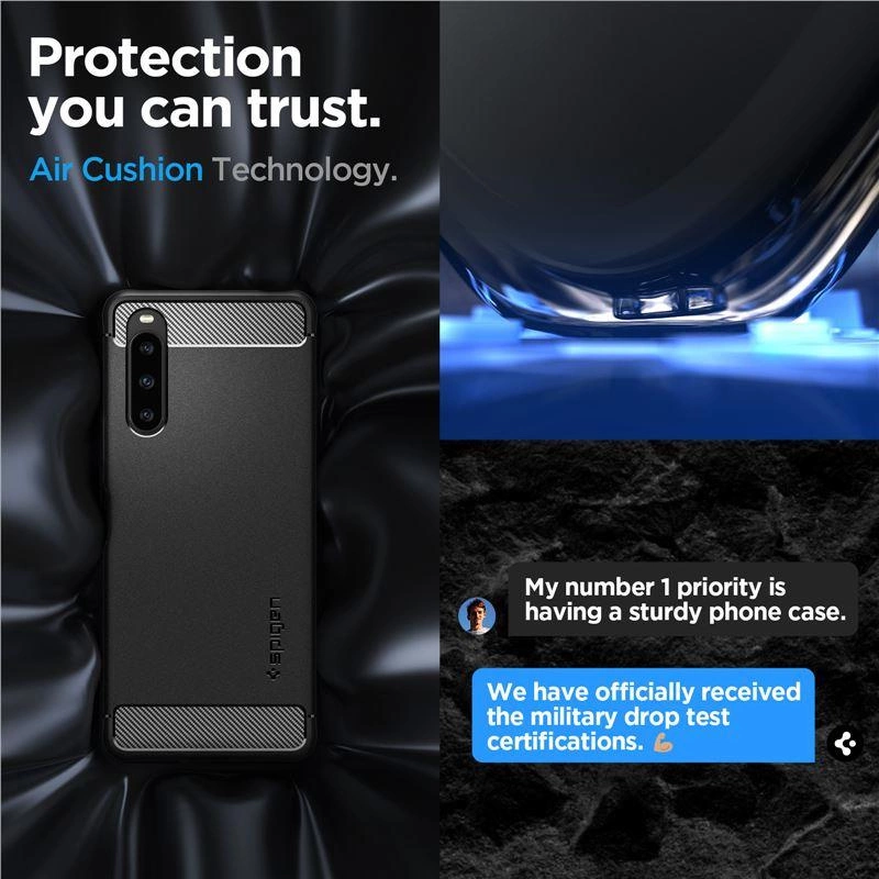 Spigen Rugged Armor Case for Sony Xperia 1 V - Matte Blackeng
