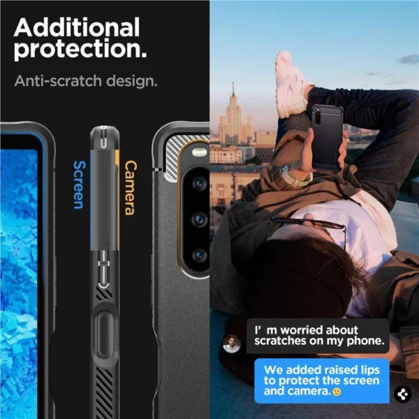 Spigen Rugged Armor Case for Sony Xperia 1 V - Matte Blackeng