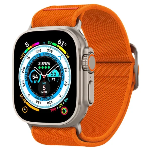 Spigen Fit Lite Ultra Strap for Apple Watch 4 / 5 / 6 / 7 / 8 / SE / Ultra (42/44/45/49 mm) - Orangeeng