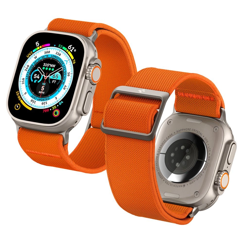 Spigen Fit Lite Ultra Strap for Apple Watch 4 / 5 / 6 / 7 / 8 / SE / Ultra (42/44/45/49 mm) - Orangeeng