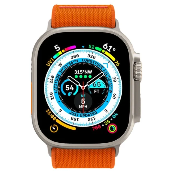 Spigen Fit Lite Ultra Strap for Apple Watch 4 / 5 / 6 / 7 / 8 / SE / Ultra (42/44/45/49 mm) - Orangeeng