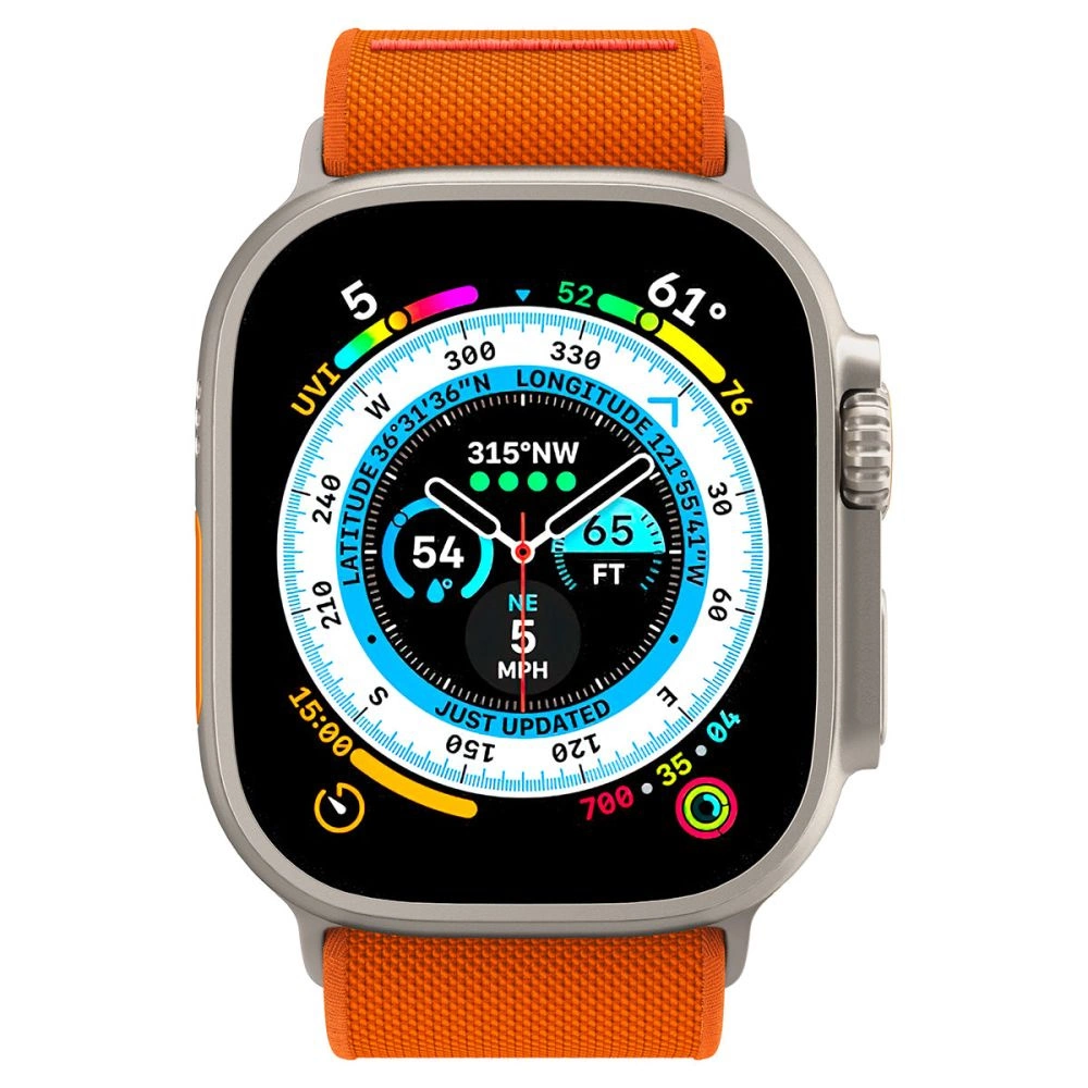 Spigen Fit Lite Ultra Strap for Apple Watch 4 / 5 / 6 / 7 / 8 / SE / Ultra (42/44/45/49 mm) - Orangeeng
