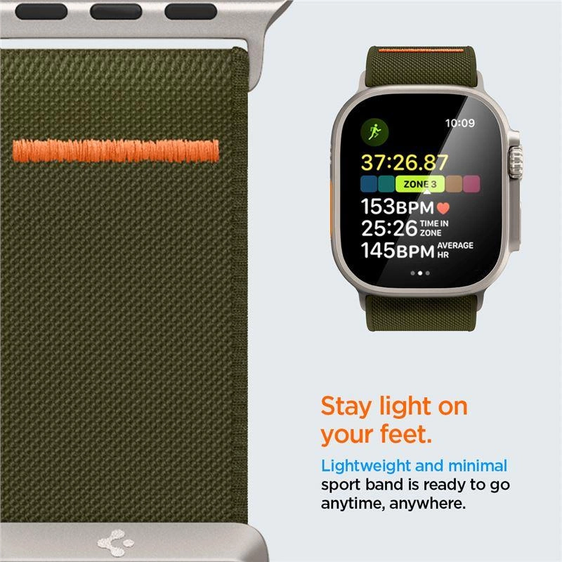 Spigen Fit Lite Ultra Strap for Apple Watch 4 / 5 / 6 / 7 / 8 / SE / Ultra (42/44/45/49 mm) - Greeneng