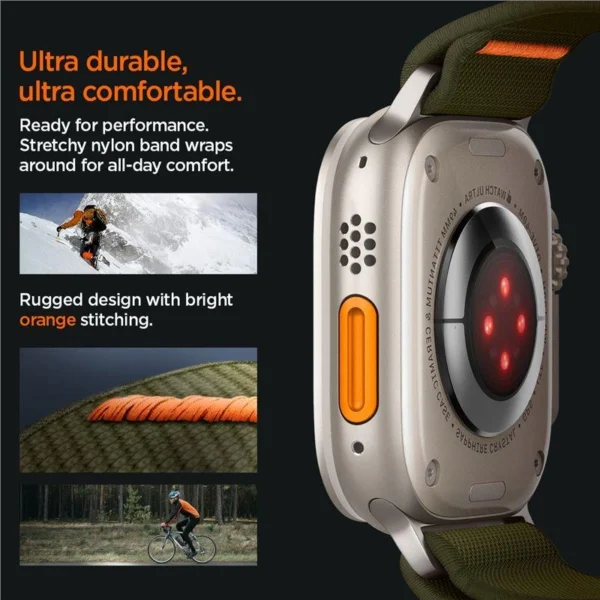 Spigen Fit Lite Ultra Strap for Apple Watch 4 / 5 / 6 / 7 / 8 / SE / Ultra (42/44/45/49 mm) - Greeneng