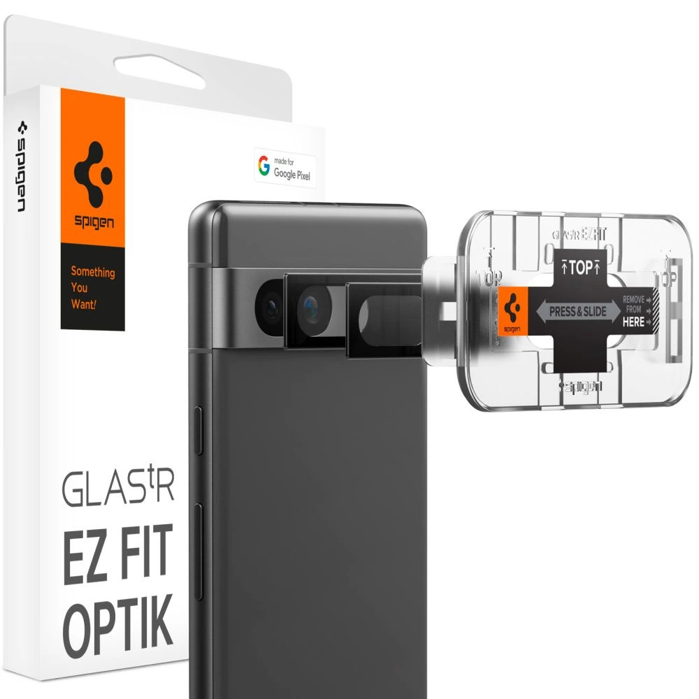 Spigen Glas.tR EZ Fit Optik Camera Protector for Google Pixel 7A - Black 2 pcs.eng