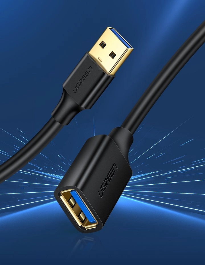 Ugreen cable extension cable USB 3.0 (female) - USB 3.0 (male) adapter 1m black (10368)eng