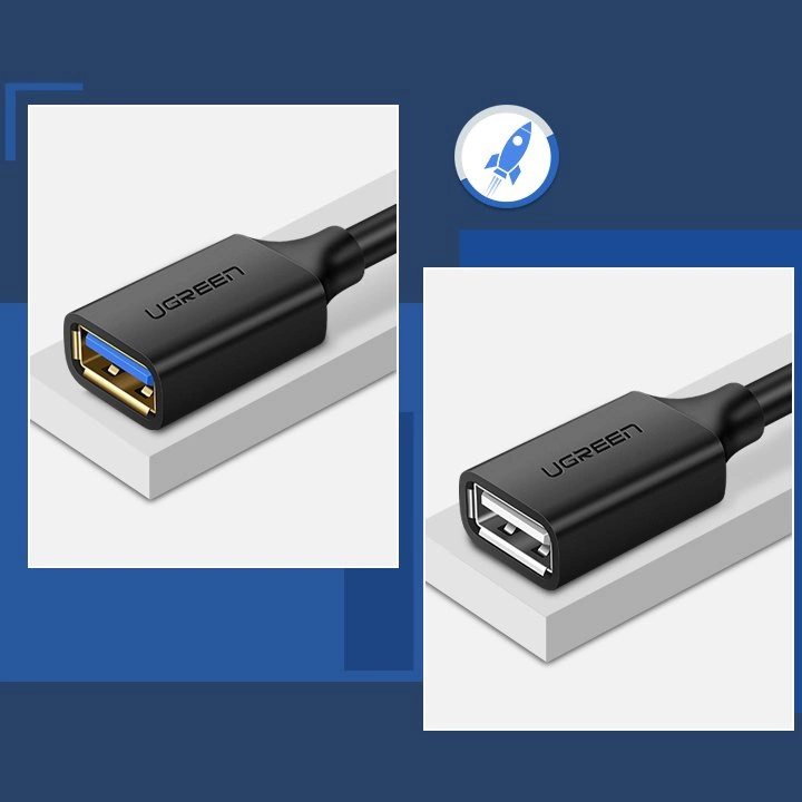 Ugreen cable extension cable USB 3.0 (female) - USB 3.0 (male) adapter 1m black (10368)eng